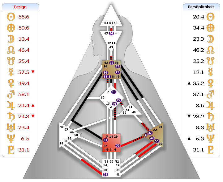 Human Design Italia Tua Rave Chart