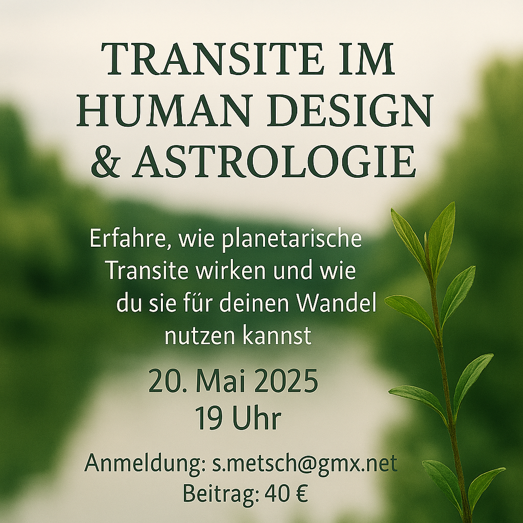 Workshop Transite: "Zwischen Himmel & Erde - wenn Planeten Dein Leben berühren"